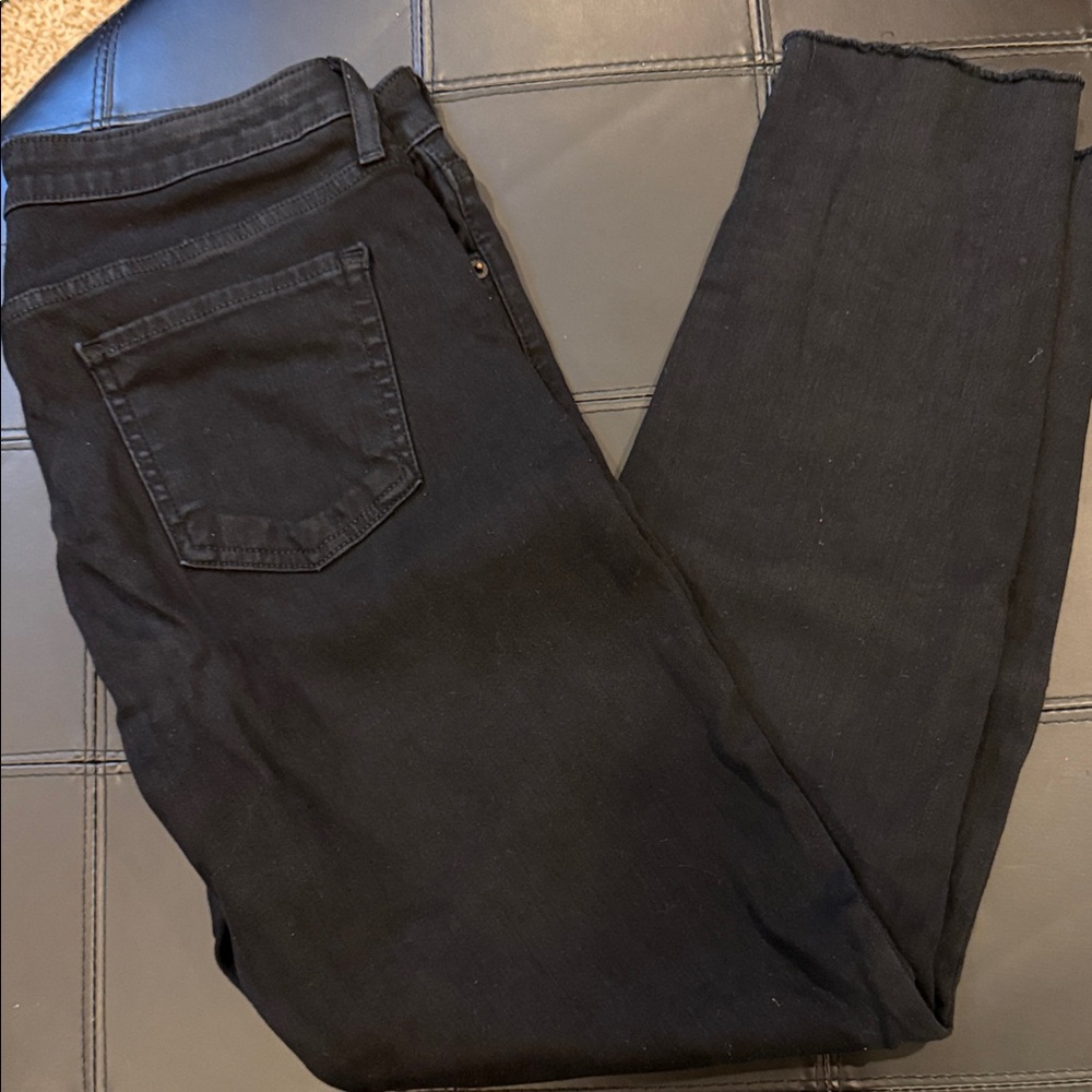 Just USA Black Skinny Jeans Raw hem
